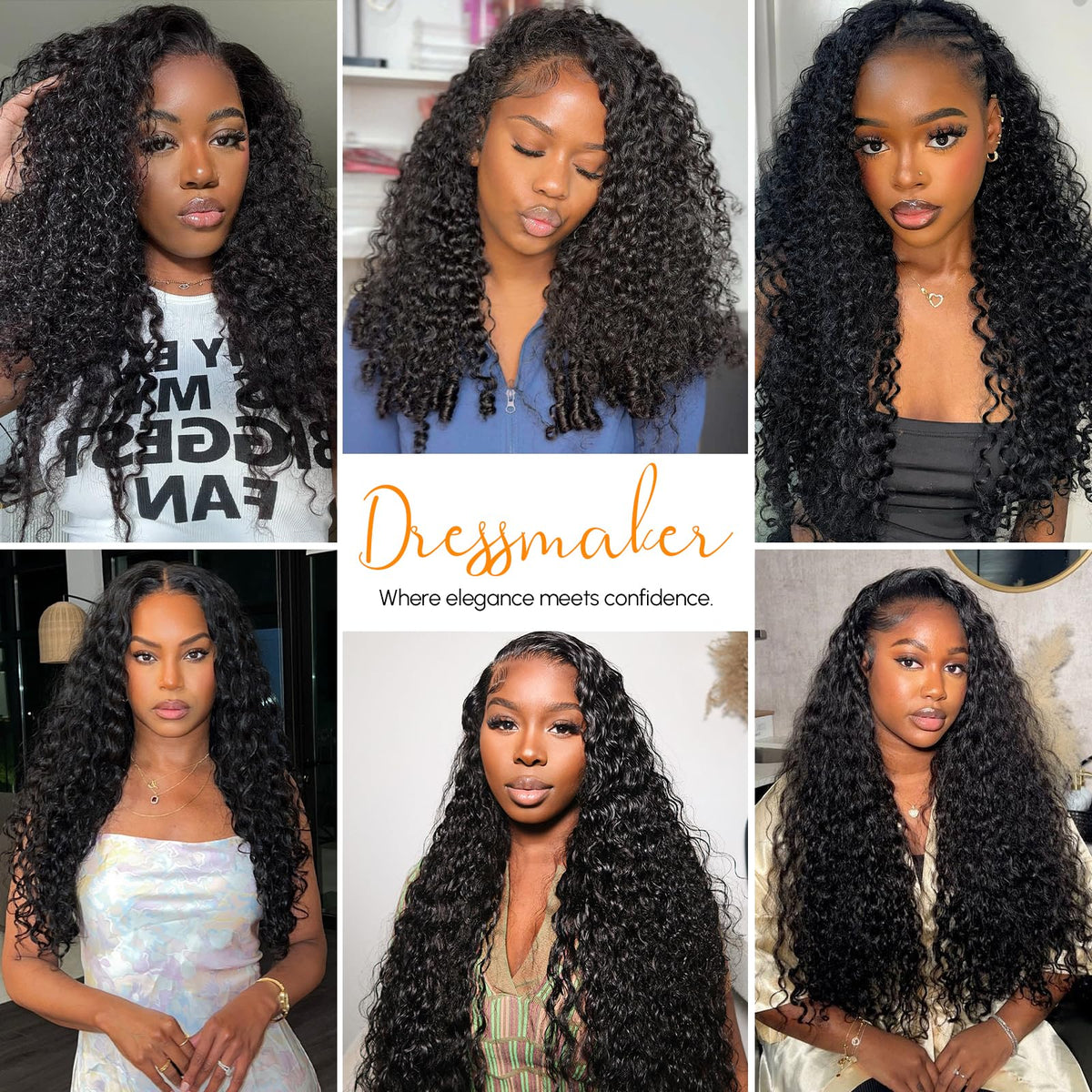 DRESSMAKER Human Crochet Hair 18 Inch Deep Wave texture detail