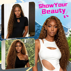 DRESSMAKER Human Crochet Hair 18 Inch Water Wave Auburn in various shades