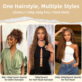 DRESSMAKER Human Crochet Hair 18 Inch Water Wave Auburn installation process