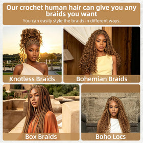 DRESSMAKER Human Crochet Hair 18inch Deep Wave Extensions back view