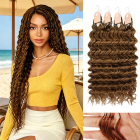 DRESSMAKER Human Crochet Hair 18inch Deep Wave Extensions front view