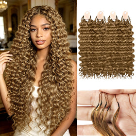 DRESSMAKER Human Crochet Hair 18inch deep wave strands front view