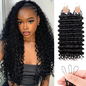 DRESSMAKER Human Crochet Hair 22 Inch Deep Wave front view