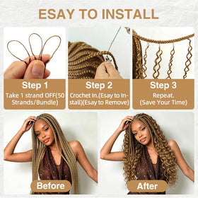 DRESSMAKER Human Crochet Hair Extensions installation process