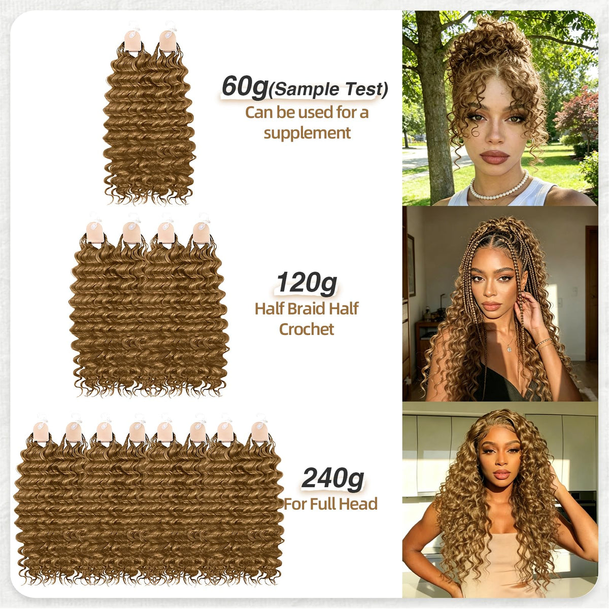 DRESSMAKER Human Crochet Hair Extensions styled in Boho Braids