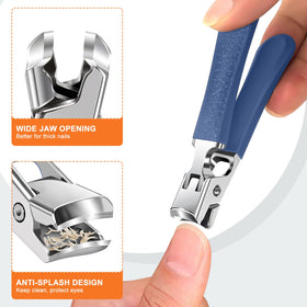 DRMODE Toenail Clippers ergonomic non-slip handle close-up