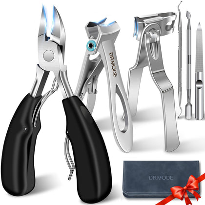 DRMODE Toenail Clippers Set 6-in-1 with leather case