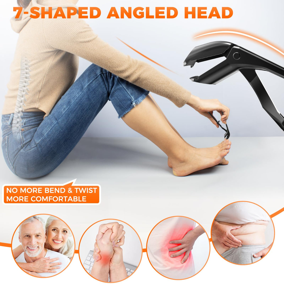 DRMODE Toenail Clippers showing wide jaw opening