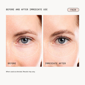 DRMTLGY Luminous Eye Corrector SPF 41 Fair application on skin