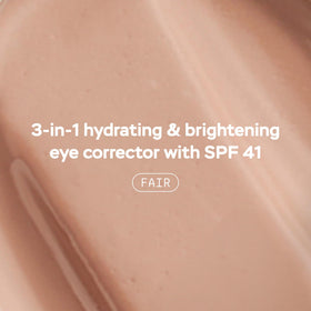 DRMTLGY Luminous Eye Corrector SPF 41 Fair on a vanity table