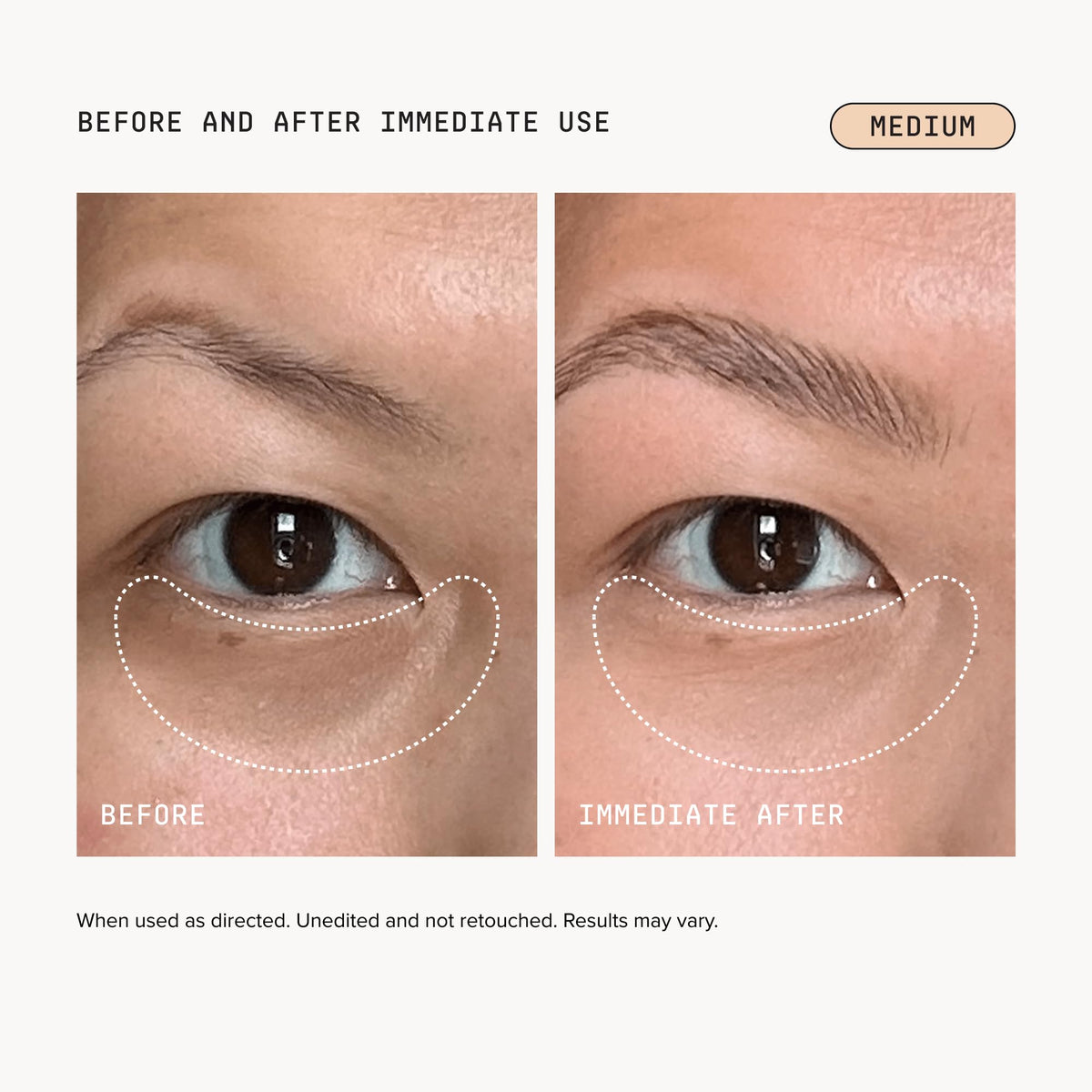 DRMTLGY Luminous Eye Corrector SPF 41 Medium texture on skin