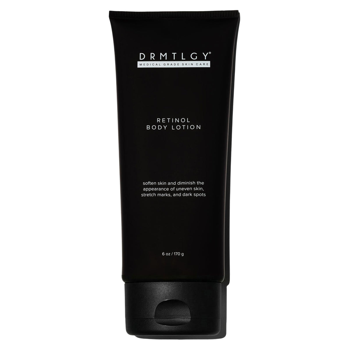DRMTLGY Retinol Body Lotion front view with packaging