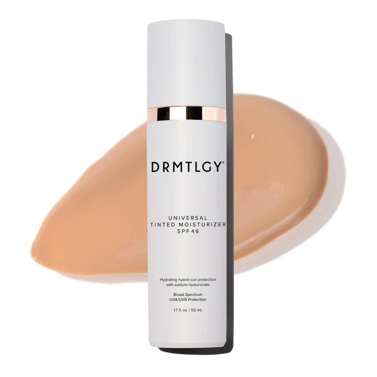 DRMTLGY Tinted Moisturizer SPF 46 front view with dewy finish