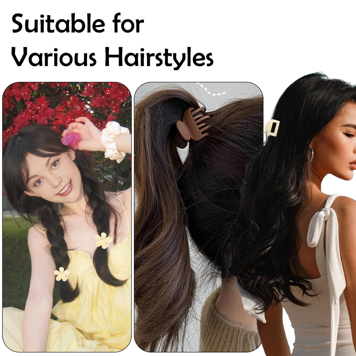 Drnytunk semicircle hair clip in brown colour