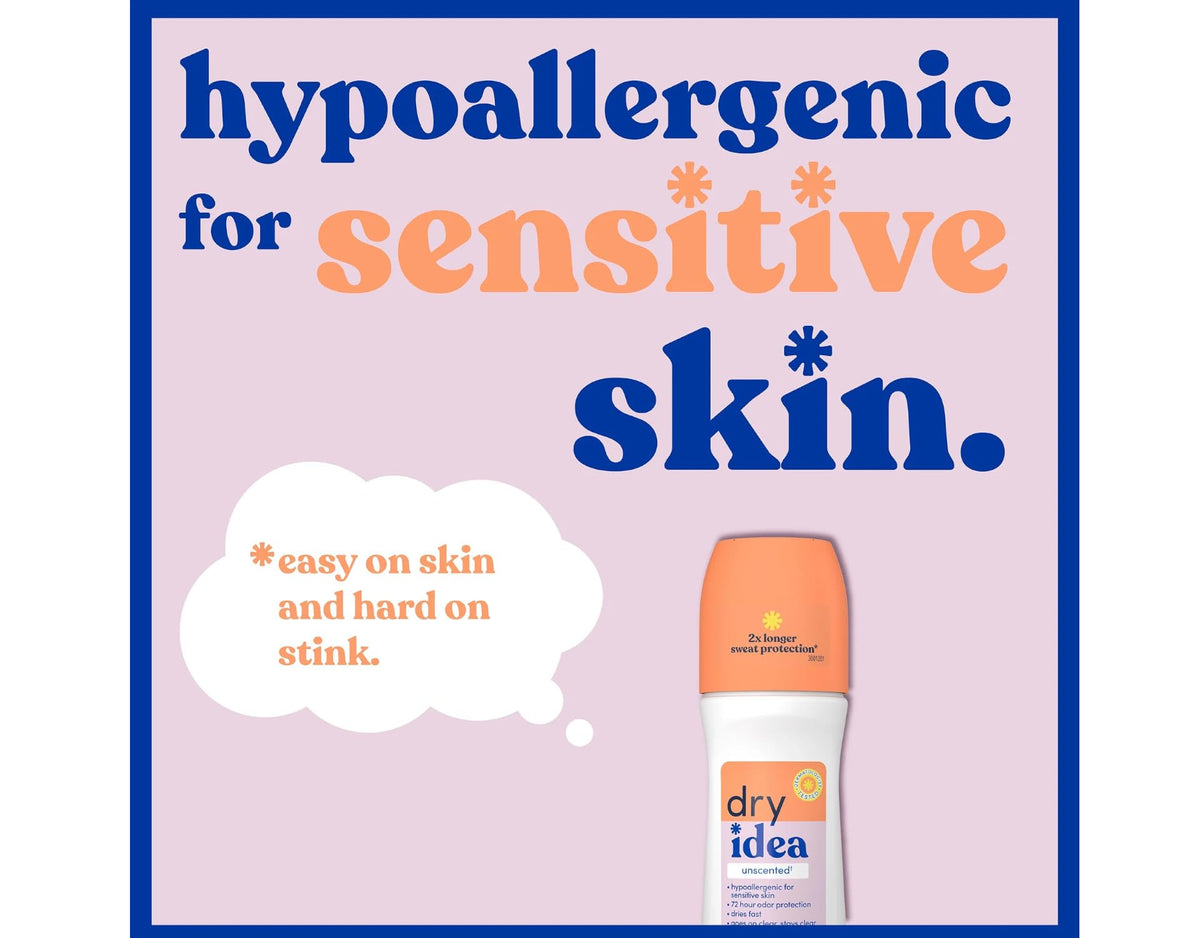 Dry Idea deodorant side view showing size