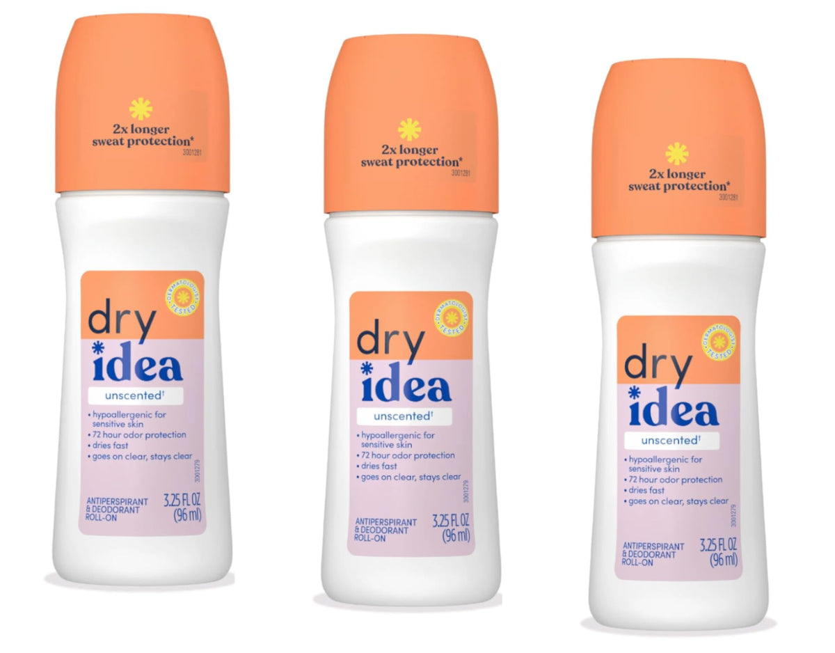 Dry Idea Unscented Roll-On Deodorant front view