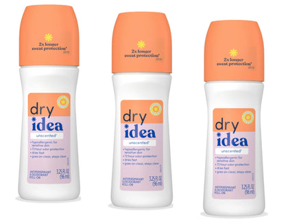 Dry Idea Unscented Roll-On Deodorant front view