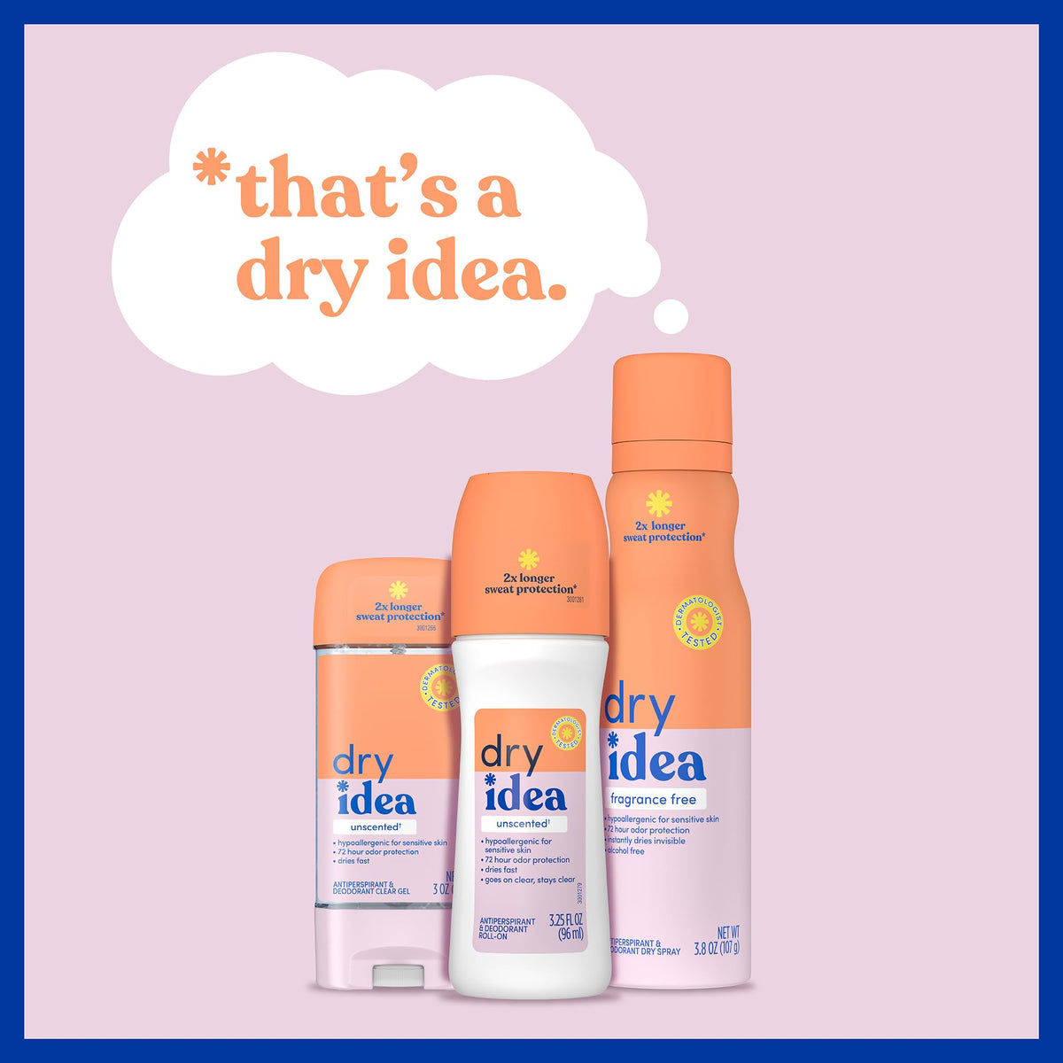 Dry Idea Unscented Roll-On Deodorant in a lifestyle setting