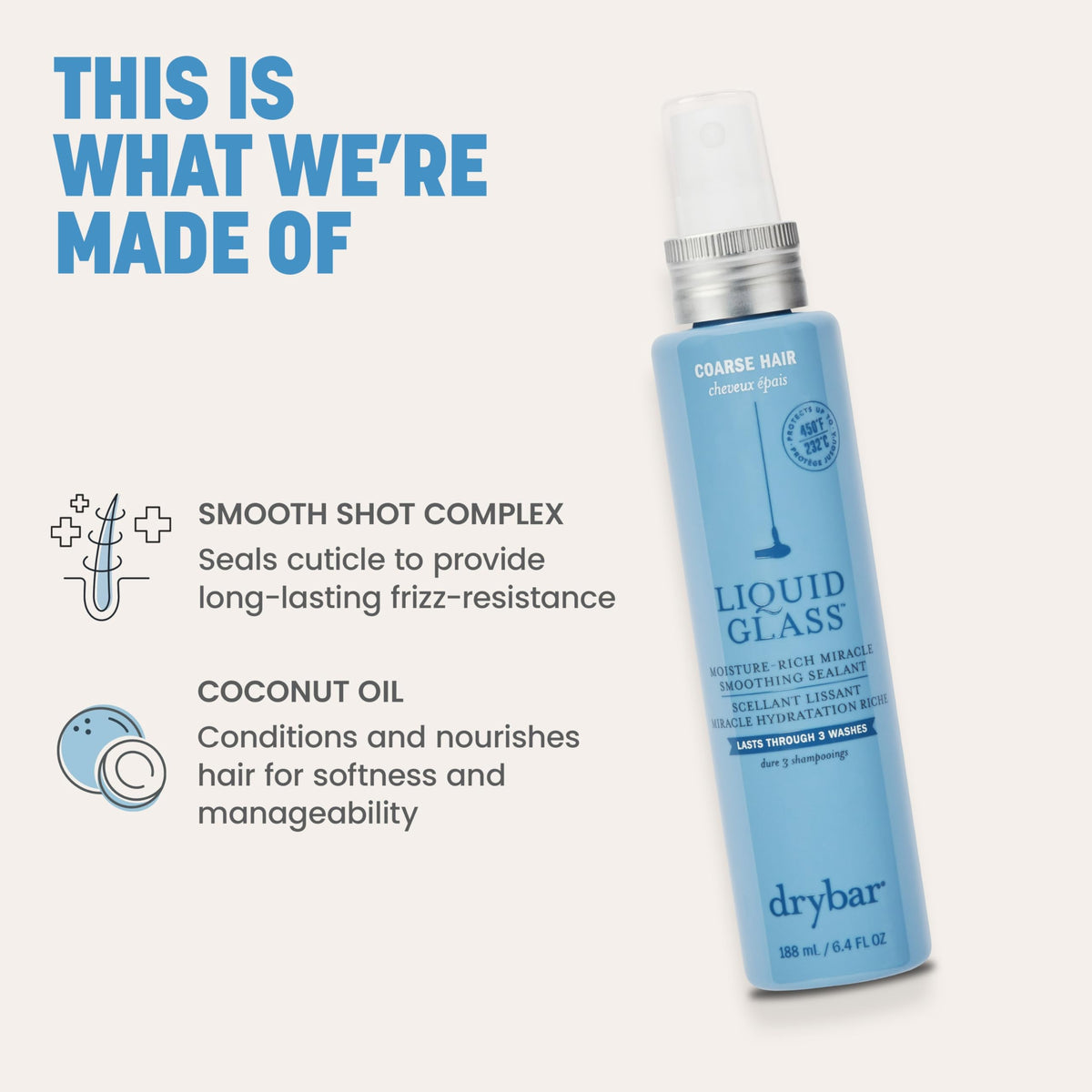 Drybar Liquid Glass Sealant application on hair