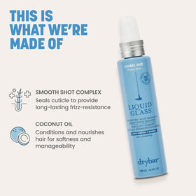 Drybar Liquid Glass Sealant application on hair