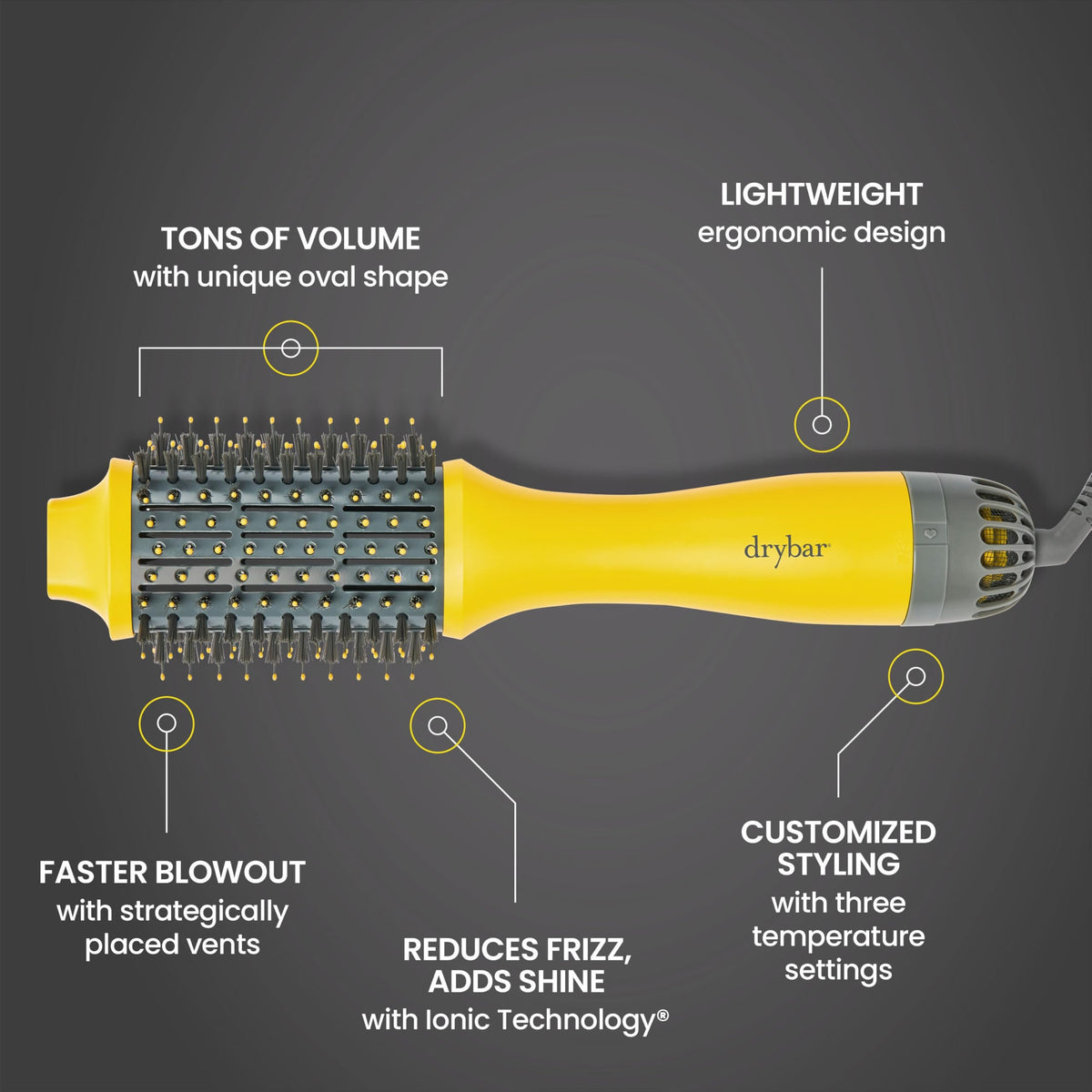 Drybar The Double Shot brush with temperature settings