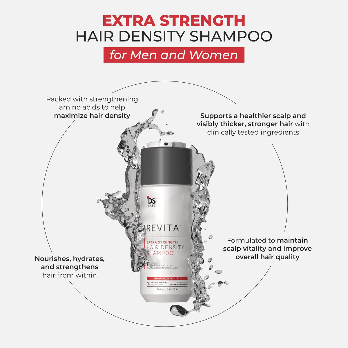ds labs Revita Extra Strength Shampoo 205mL with ingredients list