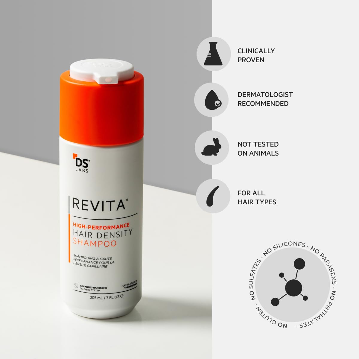 ds labs Revita Hair Density Shampoo 100 mL packaging details