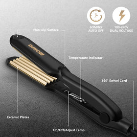 DSHOW Crimping Iron Hair Crimper showing auto shut-off feature
