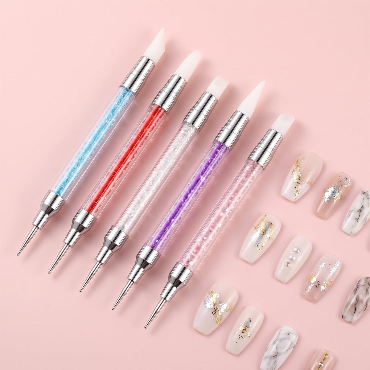 Dual end silicone nail dotting sculpture pen from GASRONS