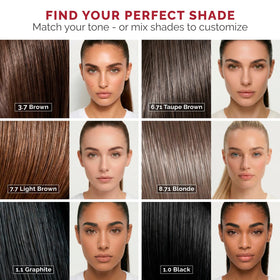 Dual mini application brush included in the tint kit