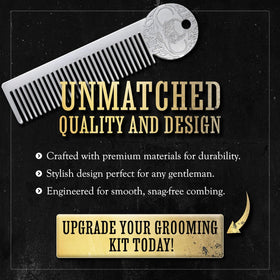 Dual-sided Metal Mustache Comb for precision grooming