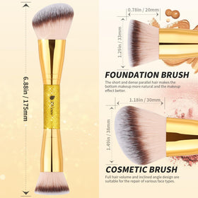 DUcare Blush Brush showing domed end for blush application
