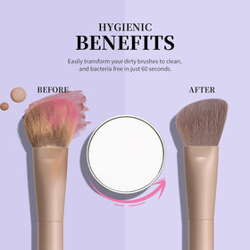 DUcare Brush Wash Bar used on a makeup brush