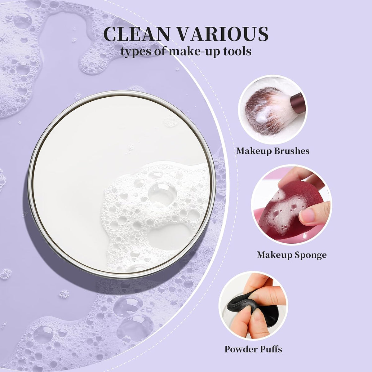 DUcare Brush Wash Bar with silicone cleaning pad
