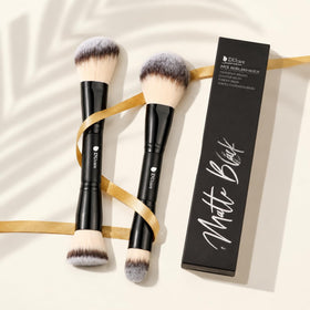 DUcare dual-ended brush in use for foundation application