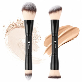 DUcare dual-ended makeup brushes set front view with black handles