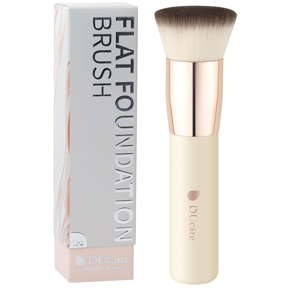 DUcare Foundation Brush flat top kabuki brush front view