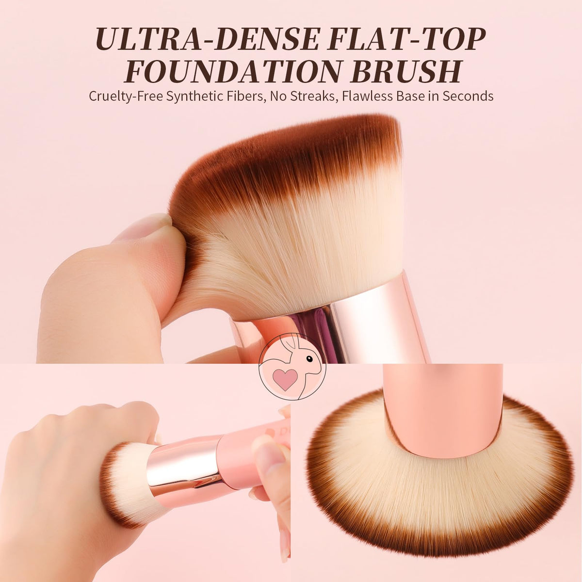 DUcare Foundation Brush Flat Top Kabuki side view