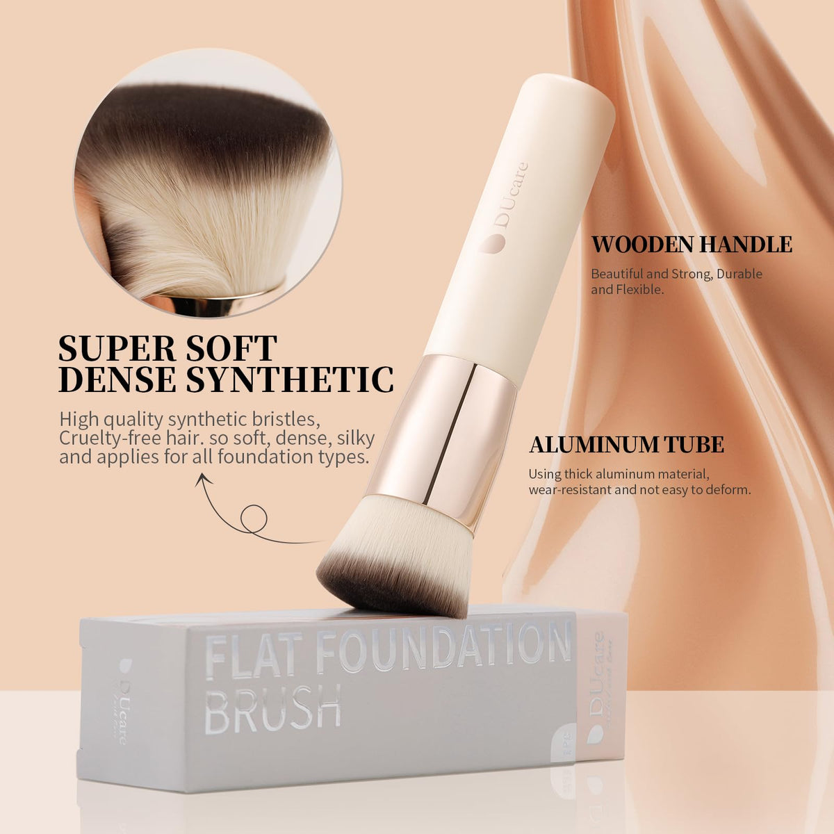 DUcare Foundation Brush in beautiful packaging
