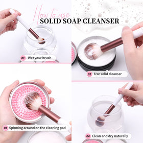 DUcare Makeup Brush Cleaner Soap with cleaning mat