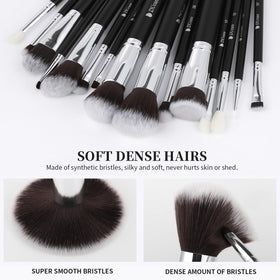 DUcare makeup brushes displayed in a luxurious travel bag