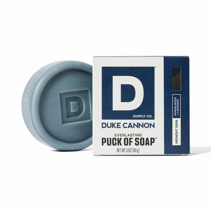 Duke Cannon Bar Soap Puck Midnight Swim front view