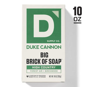 Duke Cannon Big Brick Bar Soap in bathroom setting