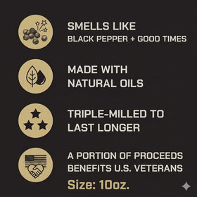 Duke Cannon Big Brick Bar Soap x THERMOS back view with ingredient list
