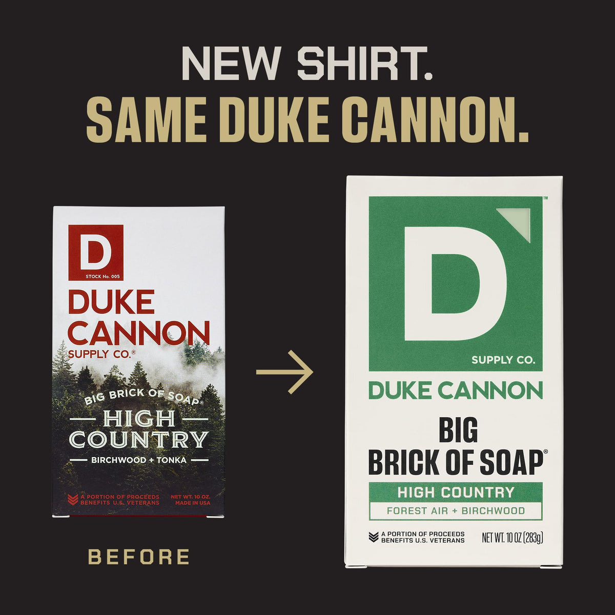 Duke Cannon Big Brick of Soap 6-Pack showing individual soap bricks
