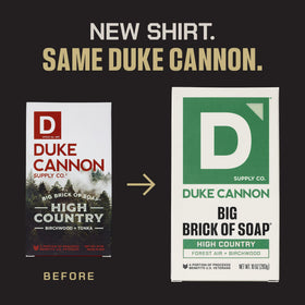 Duke Cannon Big Brick of Soap 6-Pack showing individual soap bricks
