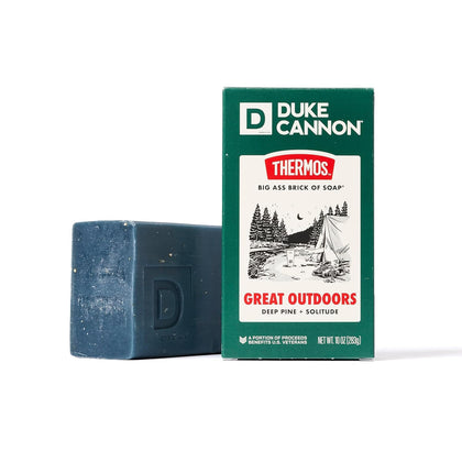 Duke Cannon Big Brick of Soap front view with deep pine scent