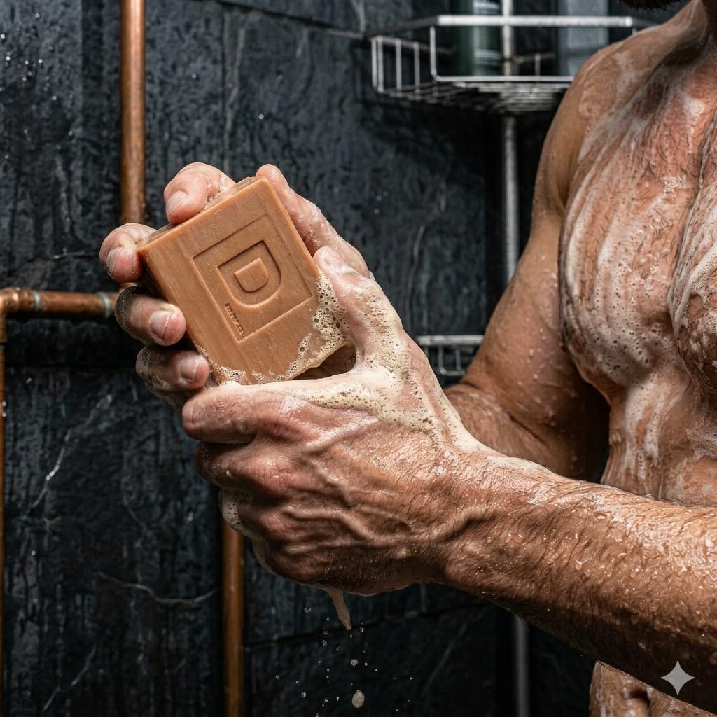 Duke Cannon Big Brick of Soap on wooden surface