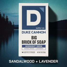 Duke Cannon Big Brick of Soap side view showing size comparison