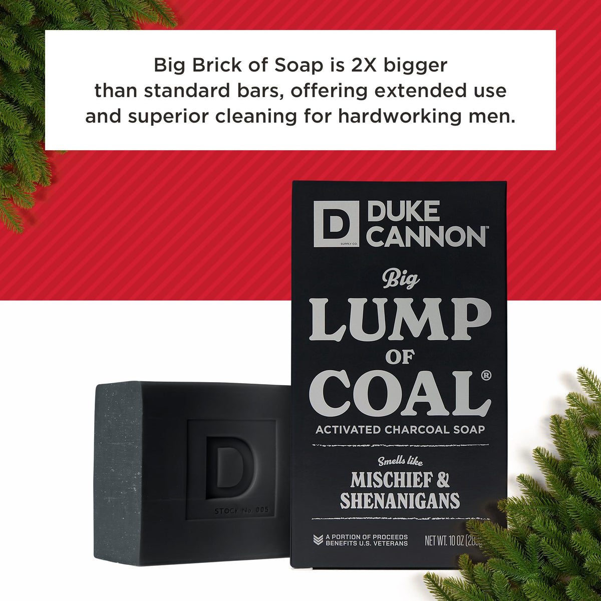 Duke Cannon Big Lump of Coal Soap Bar in a shower setting